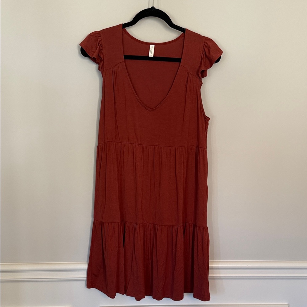 Gentle Fawn Terracotta Mini Dress